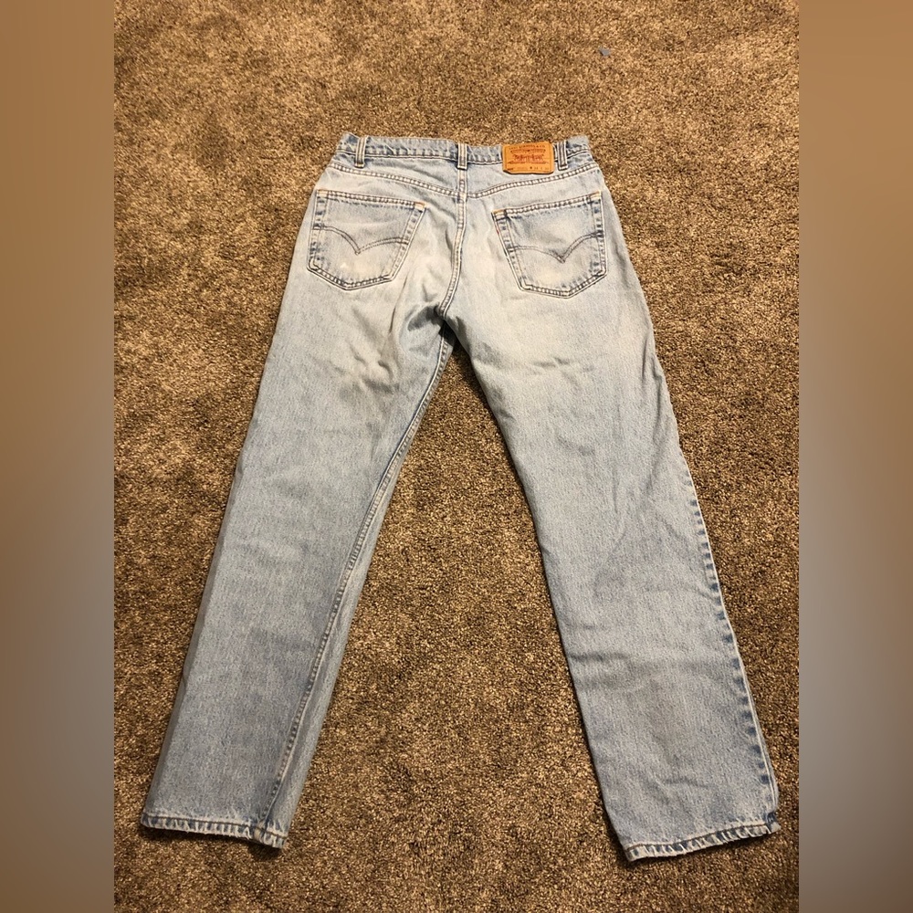 Levis 505 Vtg 90s Jeans Mens 34x30* Blue Regular Fit Red Tab Faded Denim READ!